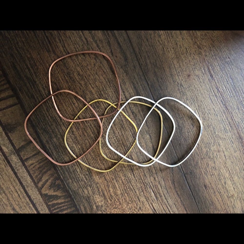 SQ BRACELETS-Multi-color, (2 bronze-silver-gold)
